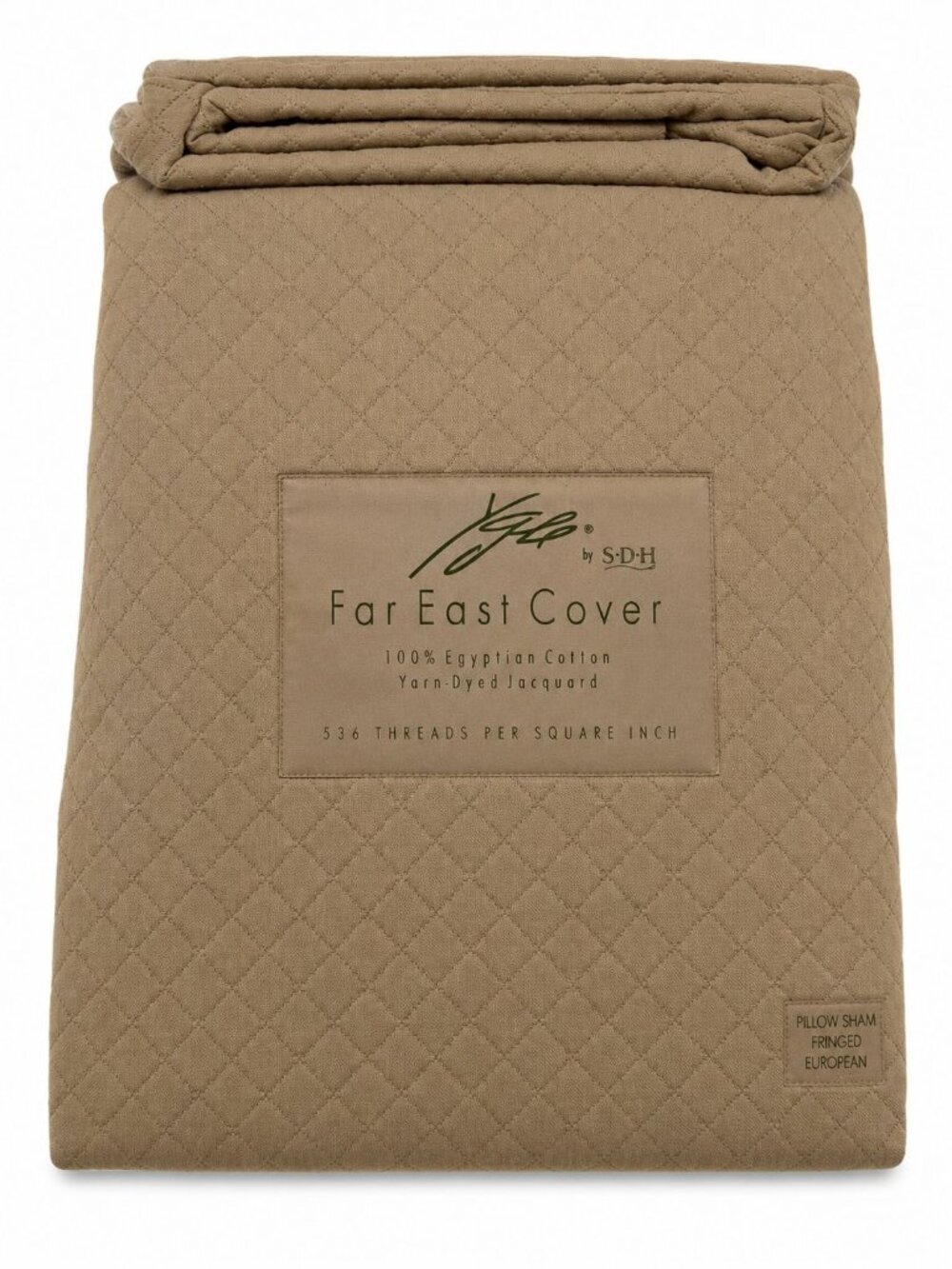 SDH Flanged European King Pillow Sham - Far East Collection - 100% Egyptian Cott